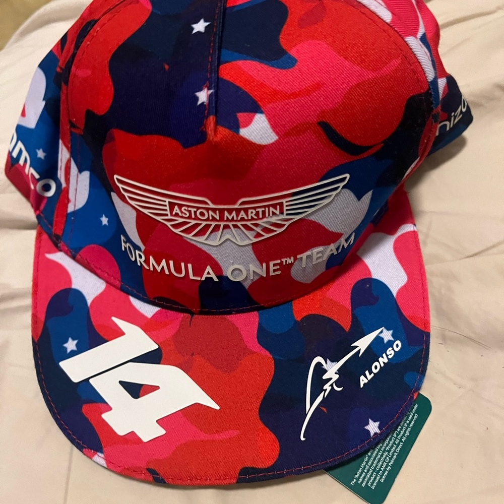 Men Camo Cap - Red and Blue